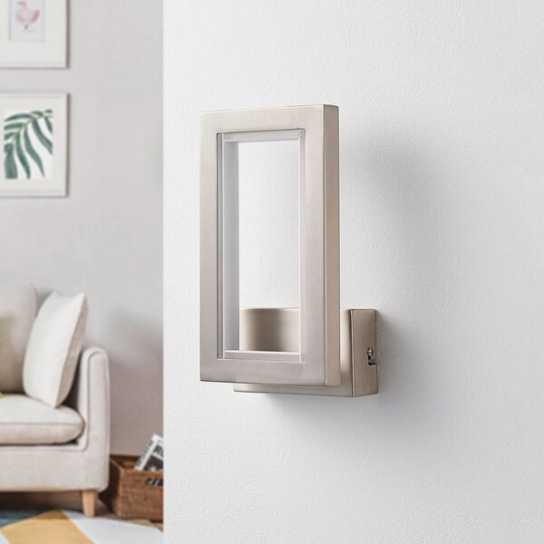 Fali Lámpa Lucande, Heriba, dimmable, Szürke, Nappali, Fém, Modern