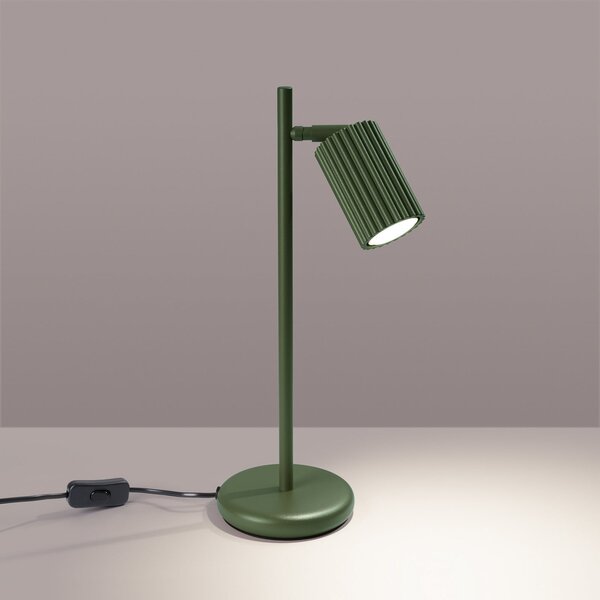 Asztali lámpa SOLLUX LIGHTING, ALORA, Zöld, Nappali, Alumínium