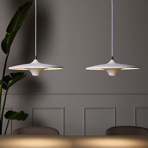 Függőlámpa LOOM DESIGN, Moja, dimmable, Fehér, Nappali, Alumínium, Modern