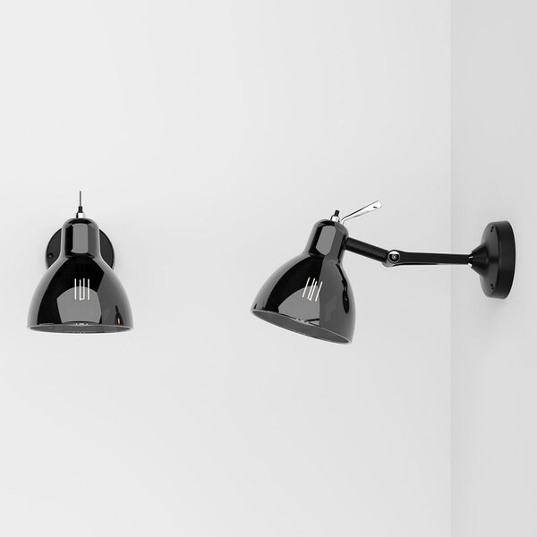 Fali Lámpa Rotaliana, Luxy H0 Glam, dimmable, Fekete, Nappali, Fém, Dizájn