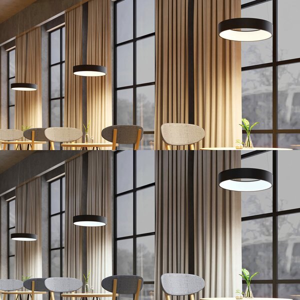Függőlámpa Arcchio, Aleksi, dimmable, Fekete, Konyha, Fém, Modern