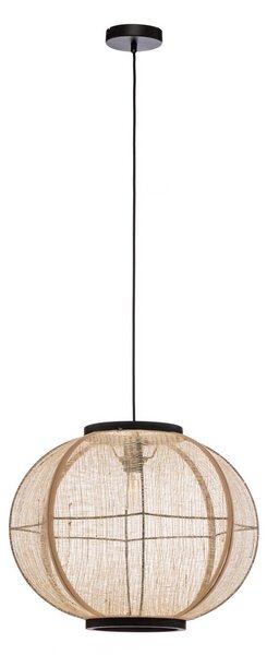 Függőlámpa Lindby, Aurinil, dimmable, Fa, Nappali, Szövet / Textília, Vidéki otthon / Rusztikus