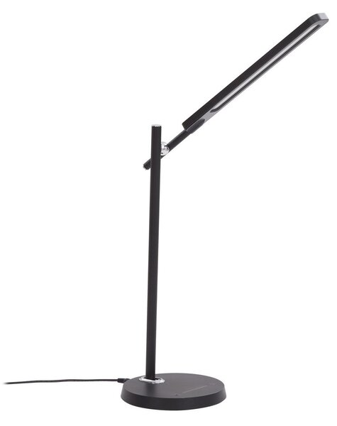 Asztali lámpa Lindby, Valtorin, dimmable, Fekete, Dolgozószoba / iroda, Műanyag, Modern