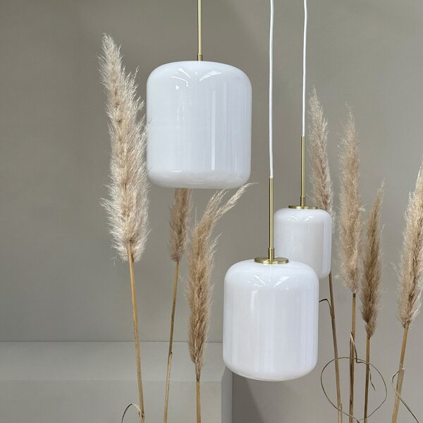 Függőlámpa Dyberg Larsen, Silvia, dimmable, Fehér, Nappali, Üveg, Dizájn