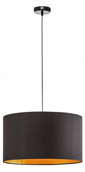 Függőlámpa Euluna, Roller, dimmable, Fekete, Nappali, Szövet / Textília, Modern