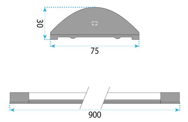 LED lámpa JNH054-27N Black 90 cm
