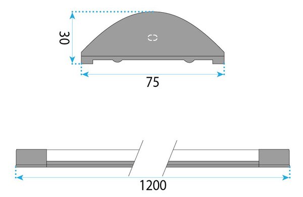 LED lámpa JNH055-35N Black 120 cm
