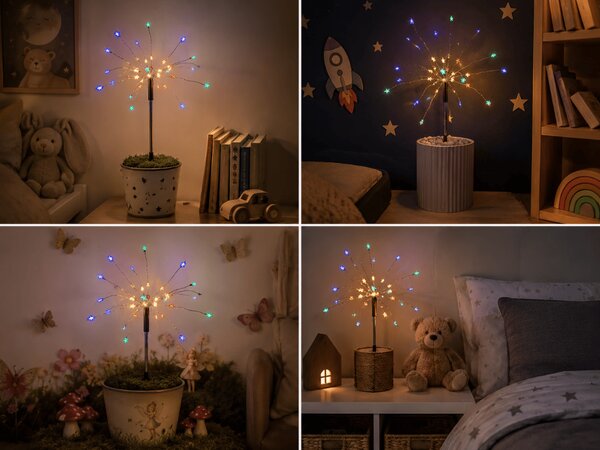 LED fények STARRY SKY 40 LED 80x30 cm, színes