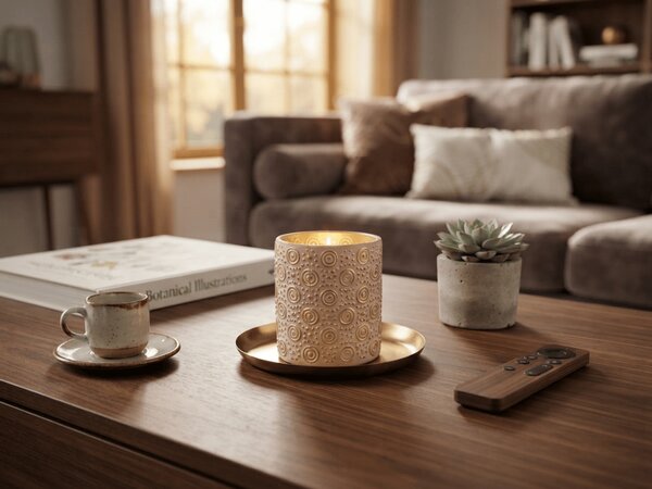 Tealight gyertyatartó ANTIC GOLD 8,5x10 cm, rózsaszín