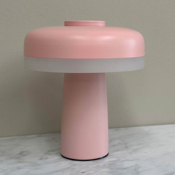 Asztali lámpa Dyberg Larsen, Porter, dimmable, Rózsaszín / Rosé, Nappali, Fém, Skandináv