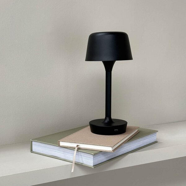 Asztali lámpa Dyberg Larsen, Flow, dimmable, Fekete, Nappali, Fém, Skandináv