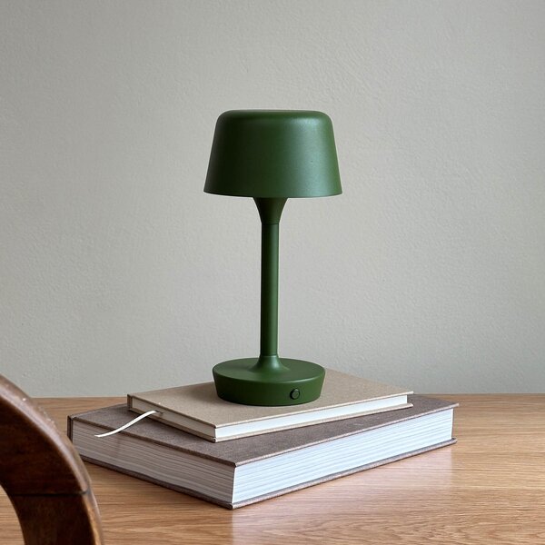 Asztali lámpa Dyberg Larsen, Flow, dimmable, Zöld, Nappali, Fém, Skandináv