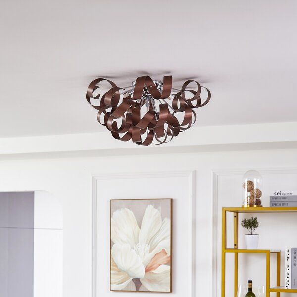 Mennyezeti Lámpa Lucande, Kaelor, dimmable, Réz, Nappali, Alumínium, Modern