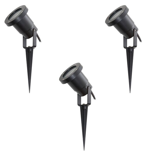 Kültéri Lámpa Lindby, Thorgal, dimmable, Fekete, Terasz, Műanyag, Modern