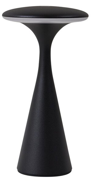 Asztali lámpa Lindby, Evelen, dimmable, Fekete, Erkély, Műanyag, Modern