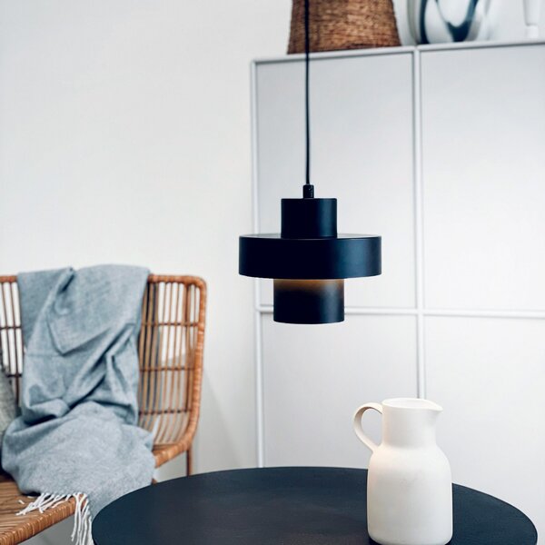 Függőlámpa Dyberg Larsen, Stoke, dimmable, Fekete, Nappali, Fém, Dizájn