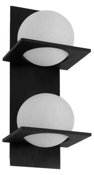Fali Lámpa Lucande, Kulka, dimmable, Fekete, Nappali, Üveg, Modern