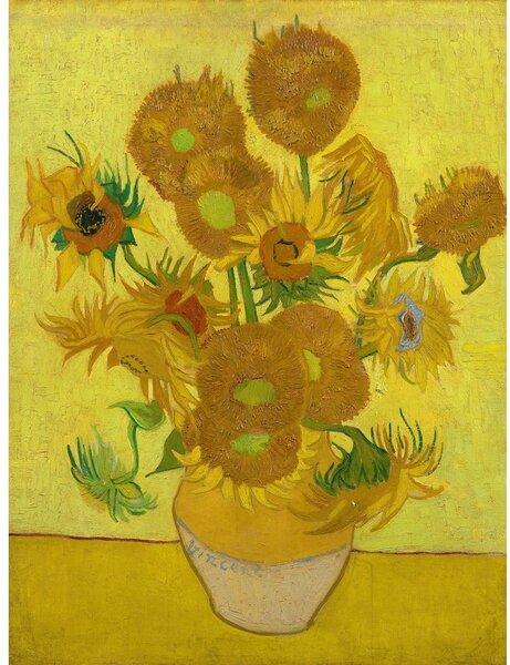 Reprodukciós kép 50x70 cm Sunflowers, Vincent van Gogh – Fedkolor