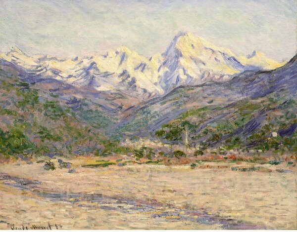 Reprodukciós kép 70x55 cm The Valley of the Nervia, Claude Monet – Fedkolor