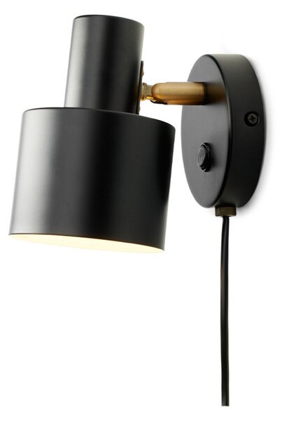 Fali Lámpa Halo Design, Fekete, Nappali, Fém
