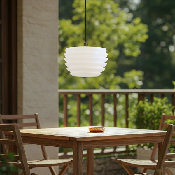 Kültéri Lámpa Lindby, Arona, dimmable, Fehér, Erkély, Műanyag, Modern