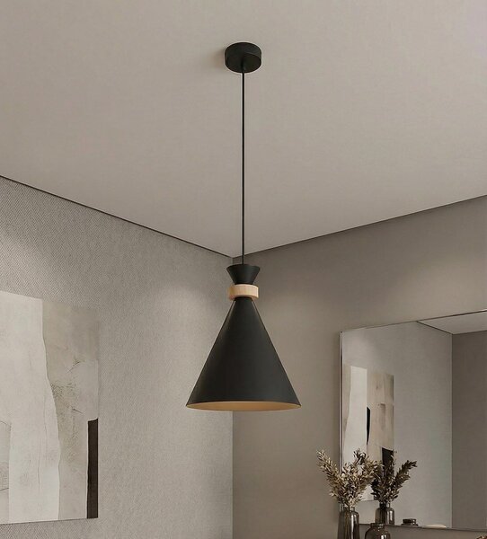 Emibig modern skandináv függeszték zero fekete emi1682/1