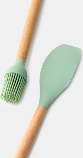 Sinsay - Szett: spatula és konyhai ecset 2 pack - világoszöld
