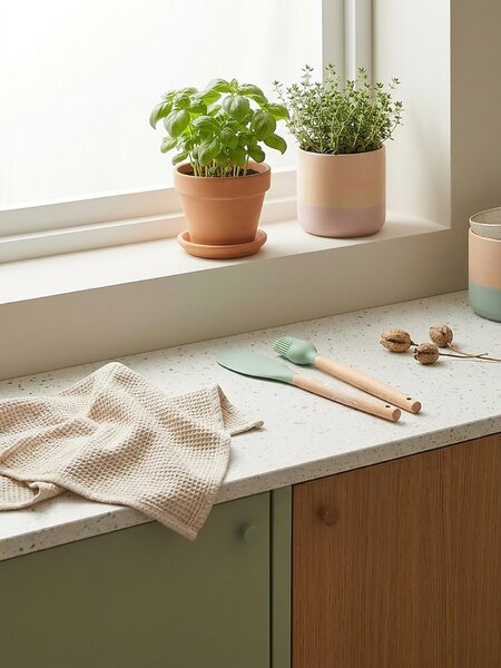 Sinsay - Szett: spatula és konyhai ecset 2 pack - világoszöld