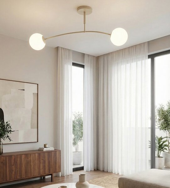 Emibig modern mennyezeti lámpa pregos bézs fehér emi1685/2