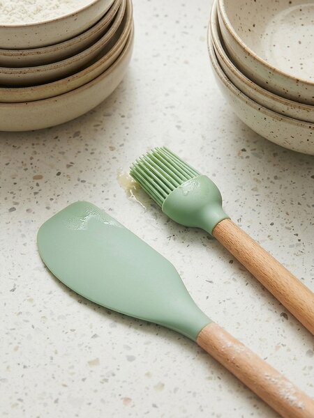Sinsay - Szett: spatula és konyhai ecset 2 pack - világoszöld