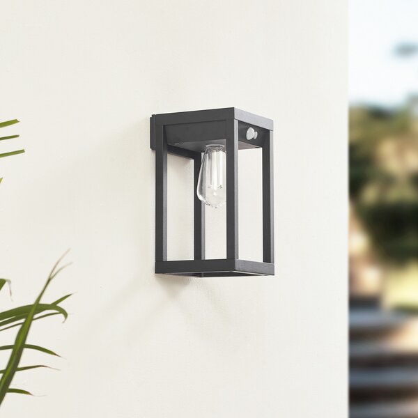 Kültéri Lámpa Lindby, Enea, dimmable, Fekete, Erkély, Műanyag, Modern