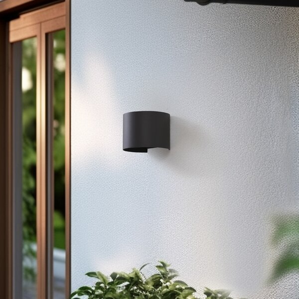 Kültéri Lámpa Lindby, Dara, dimmable, Szürke, Erkély, Alumínium, Modern