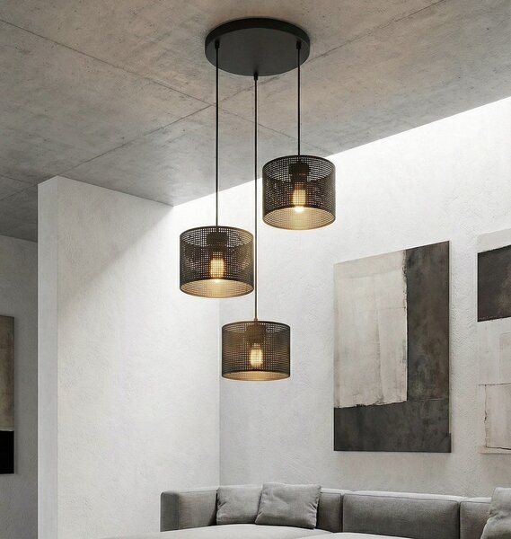 Emibig modern függeszték lux fekete emi1670/3prem