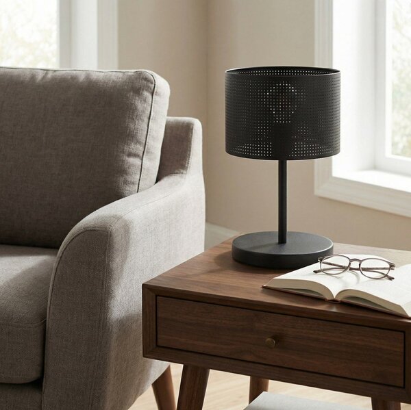 Emibig modern asztali lámpa lux fekete emi1670/ln1