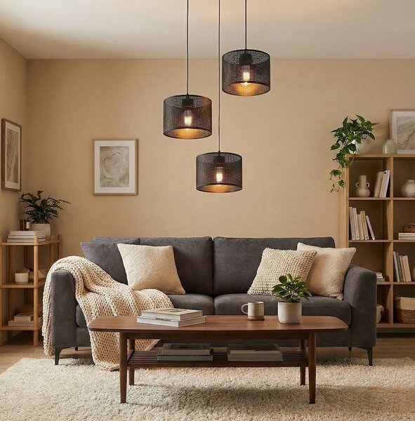 Emibig modern függeszték lux fekete emi1670/3prem