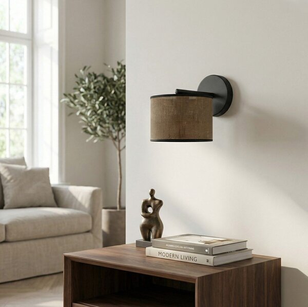 Emibig modern fali lámpa eco barna fekete emi1657/k1
