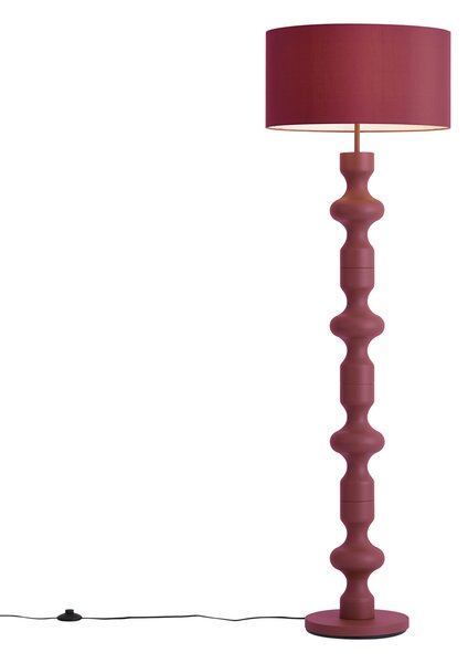 Retro állólámpa szilva színű szövet lámpaernyővel 160 cm - Captain
