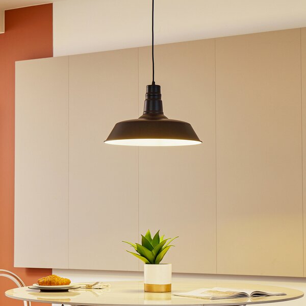 Függőlámpa Lindby, Laylan, dimmable, Fekete, Étkező, Fém, Modern