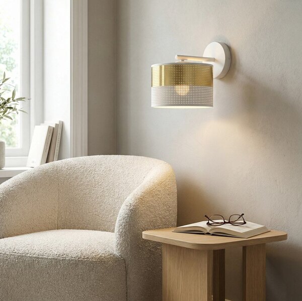 Emibig modern fali lámpa lux fehér arany emi1650/k1