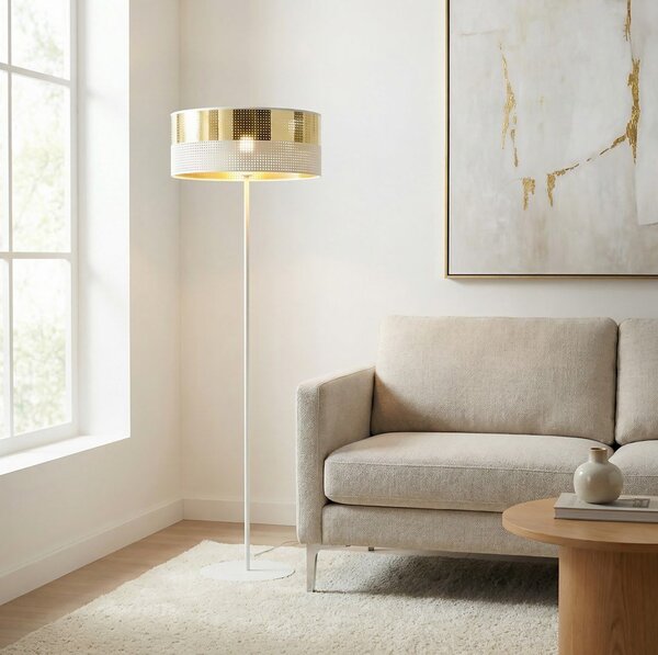 Emibig modern állólámpa lux fehér arany emi1650/lp1