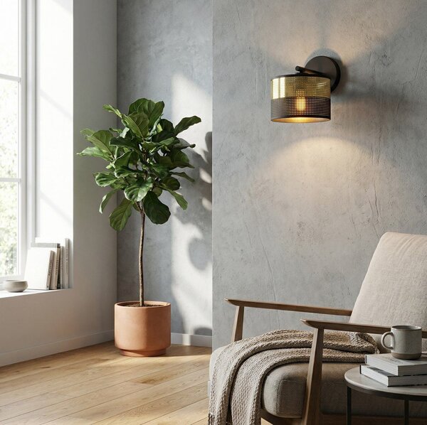 Emibig modern fali lámpa lux fekete arany emi1649/k1