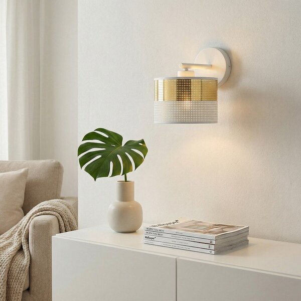 Emibig modern fali lámpa lux fehér arany emi1650/k1