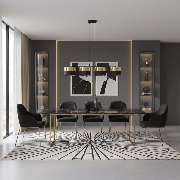 Emibig modern függeszték lux fekete arany emi1649/4