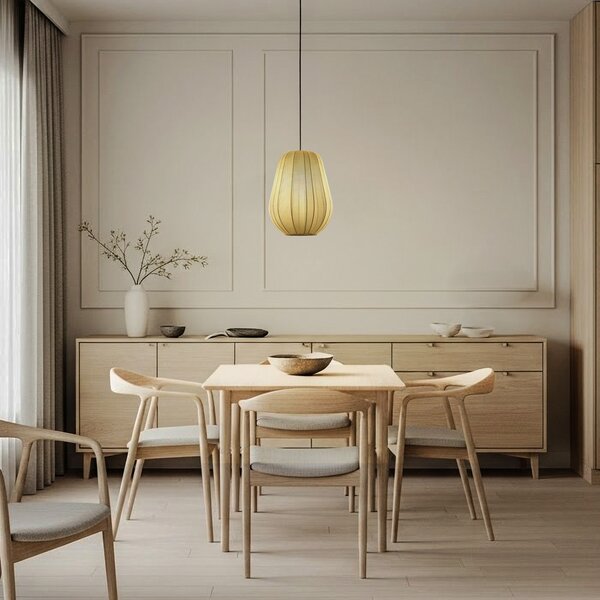 Függőlámpa Lindby, Helin, dimmable, Szürke, Étkező, Szövet / Textília, Modern