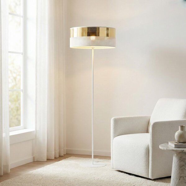Emibig modern állólámpa lux fehér arany emi1650/lp1
