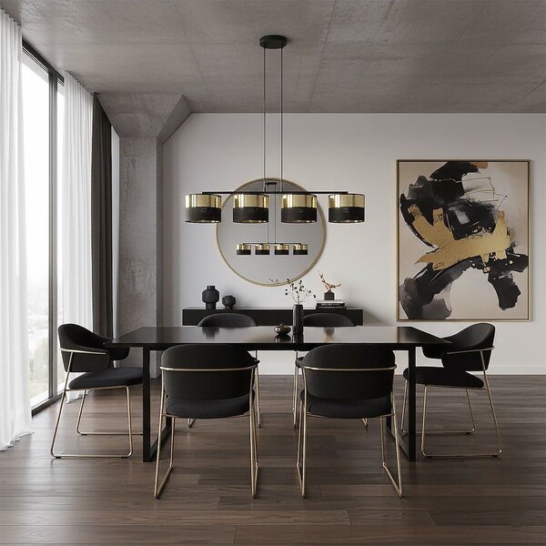 Emibig modern függeszték lux fekete arany emi1649/4