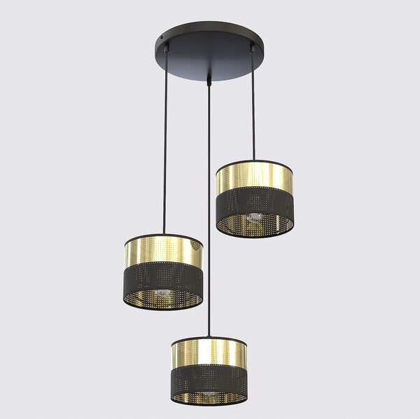 Emibig modern függeszték lux fekete arany emi1649/3prem