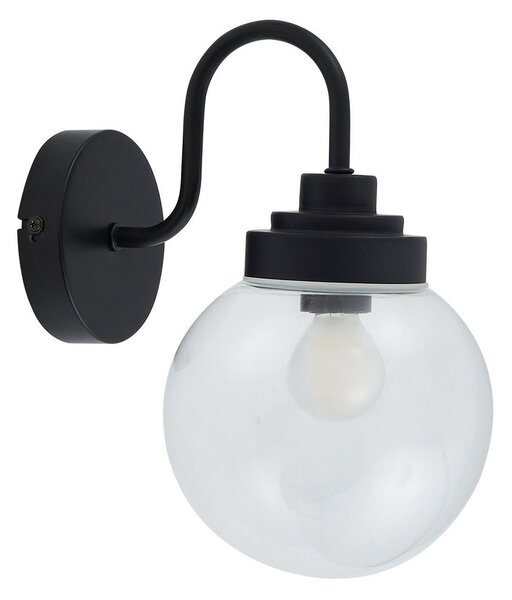Fali Lámpa Lucande, Badolo, dimmable, Fekete, Fürdőszoba