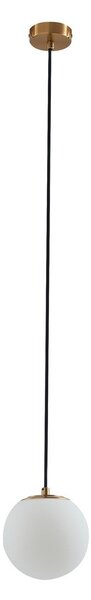 Függőlámpa Lucande, Bidolo, dimmable, Arany / Sárgaréz, Fürdőszoba, Üveg