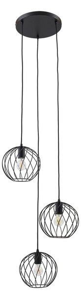 Függőlámpa Lindby, Danika, dimmable, Fekete, Nappali, Fém, Modern
